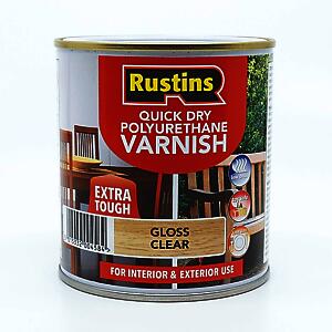 Rustins Quick Drying Poly Varnish Gloss Clear 500Ml