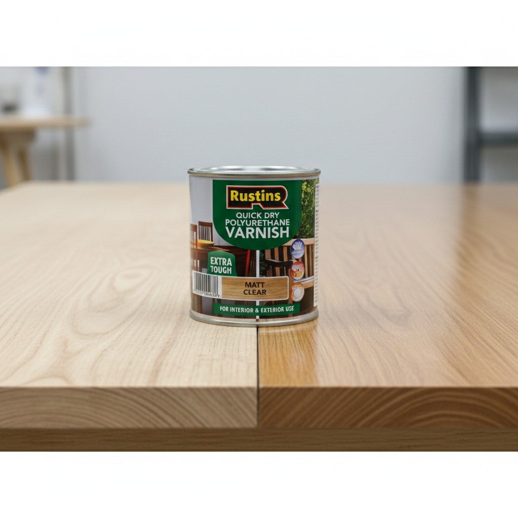Rustins Quick Dry Polyurethane Varnish Matt Clear 1L - Extra Tough