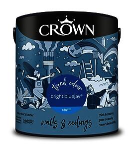 Crown Paints Matt Bright Bluejay 2.5L