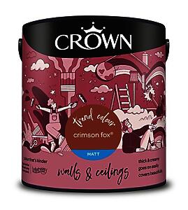 Crown Paints Matt Crimson Fox 2.5L
