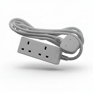 13A 2G 5M Exten Lead White El2G5M