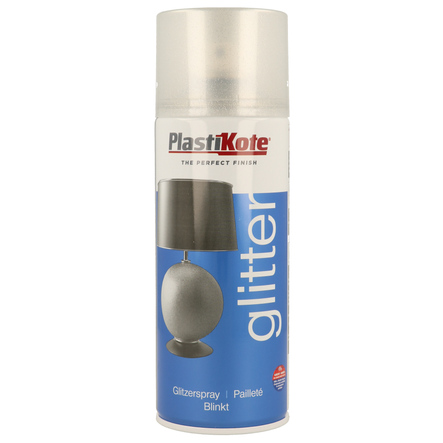 PlastiKote Glitter Effect Spray Paint | Silver | 400ml