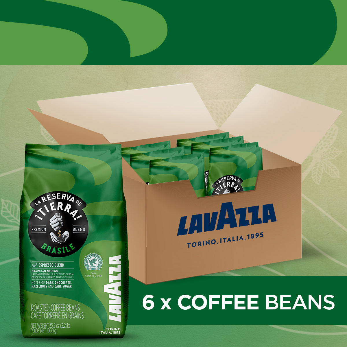 Lavazza Tierra Brasile Premium Blend Coffee Beans 1kg