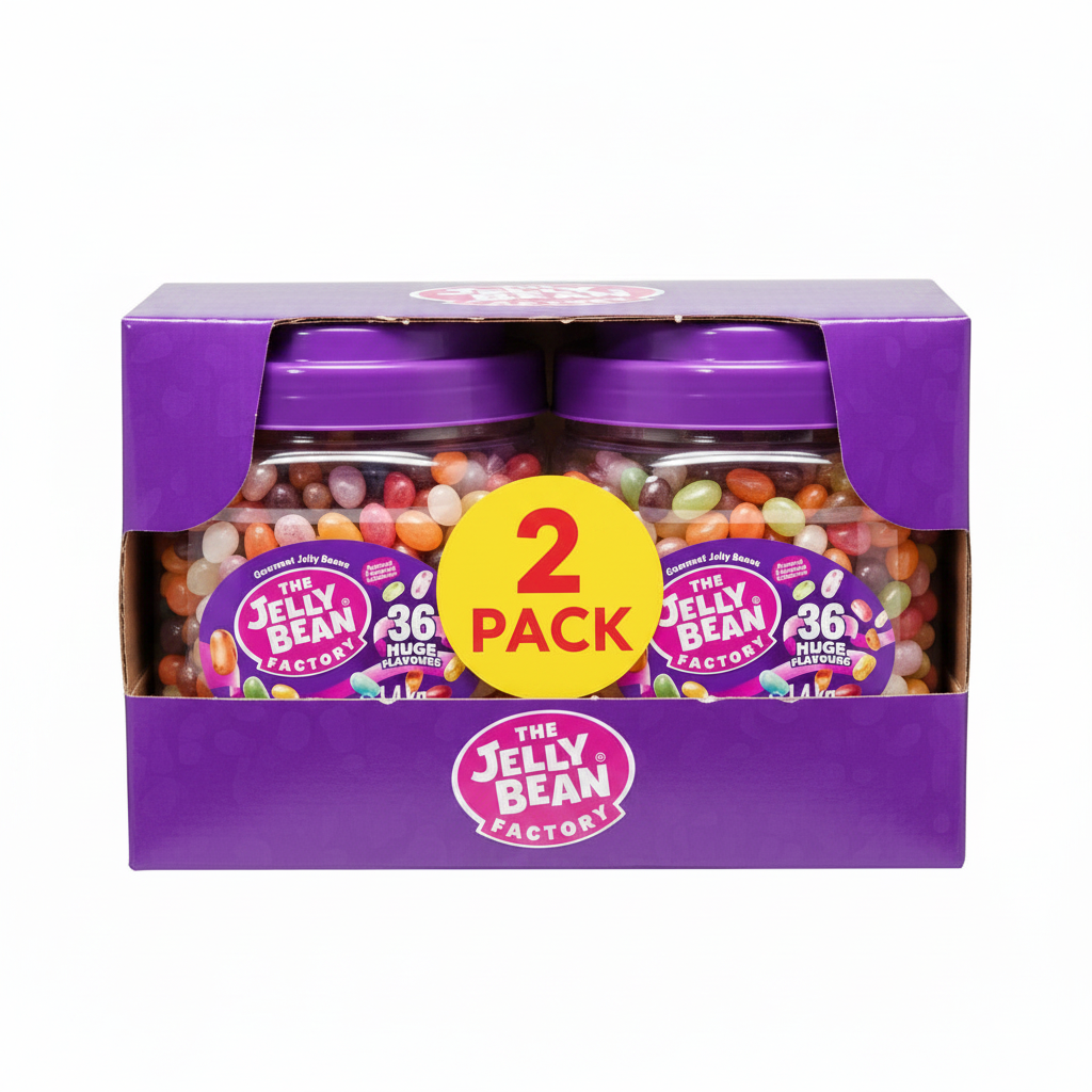 The Jelly Bean Factory Bean Tub | Gluten Free | 36 Flavour Mixed | 1 x 1.4kg Tub