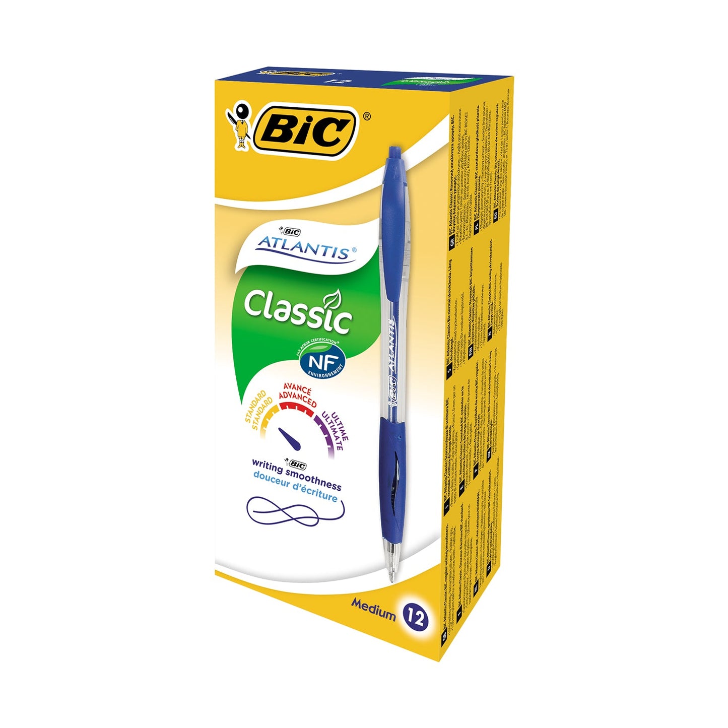 Bic Atlantis Ballpoint Pen Medium Blue (Pack of 12) 1199013670
