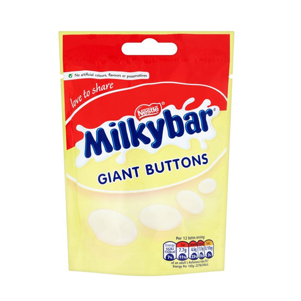 Milkybar Giant Chocolate Buttons Pouch 94g - UK BUSINESS SUPPLIES
