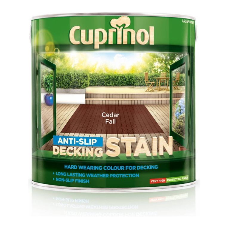 Cuprinol 2.5 Litres Anti Slip Decking Stain Cedar Fall