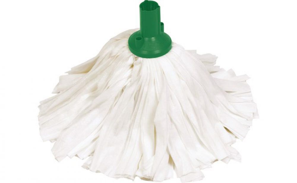 Janit-X Big White Mop Head Green (10 Mop Pack)
