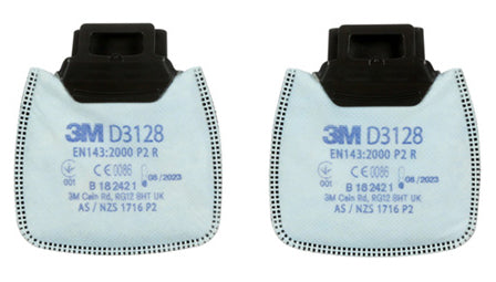 3M D3128 Secure Click P2 R Filter White Pack 20's