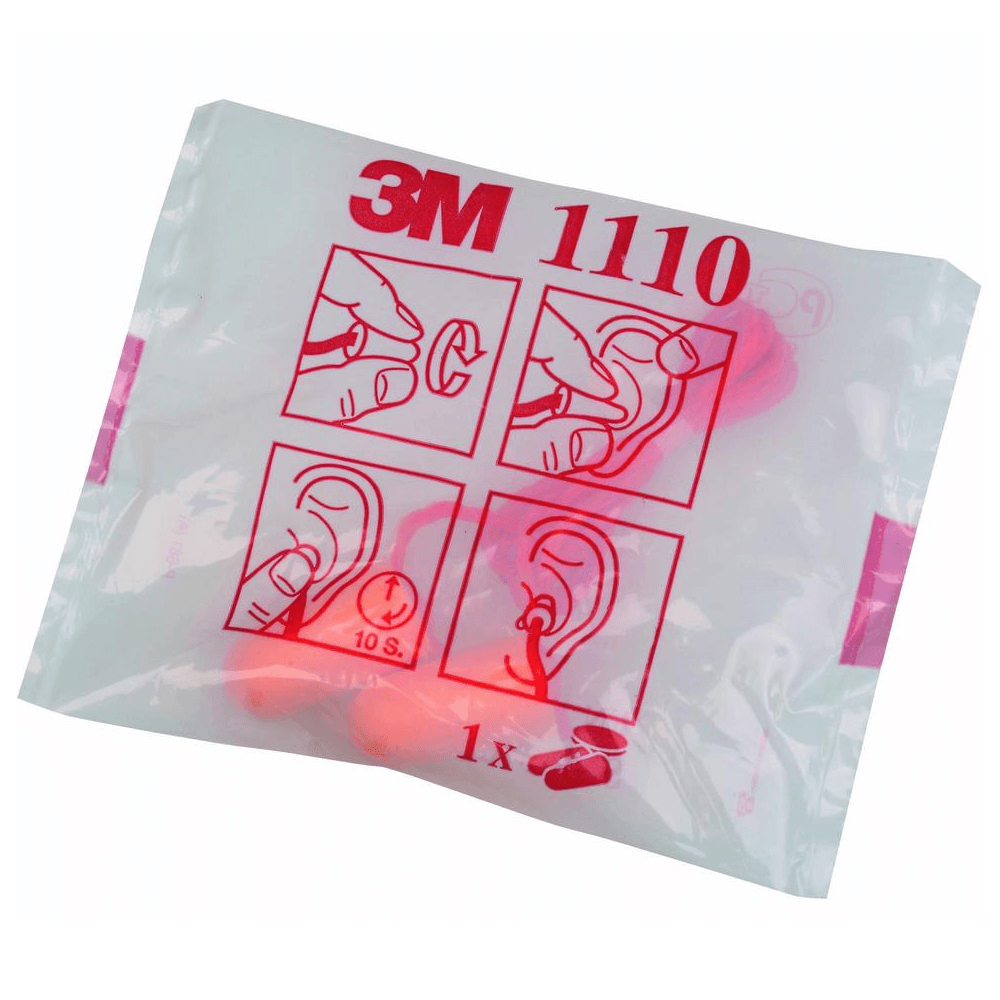 3M 1110 Corded Disposable Ear Plug x 100