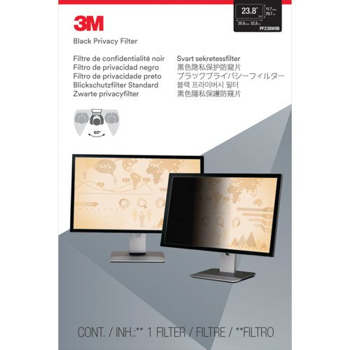 3M Privacy Filter for Widescreen Desktop Lcd Monitor 23.8In PF238W9B