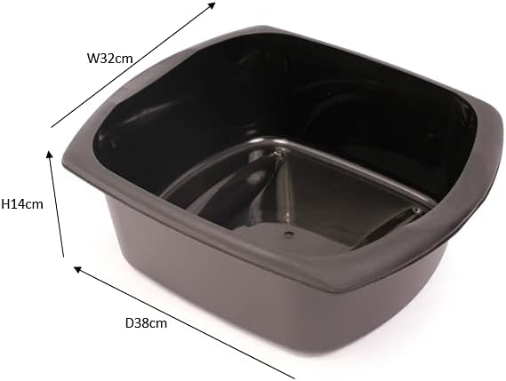 Addis 517265 Large Rectangular Washing Up Bowl, Mint, 38 X 32 X 14 Cm