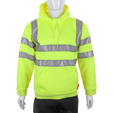 Beeswift Pull on Hoody Hi Visibility, Saturn Yellow {All Sizes} - UK BUSINESS SUPPLIES