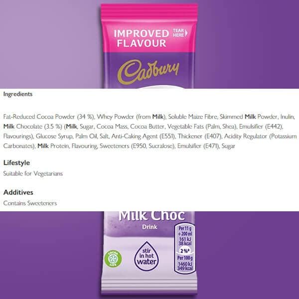 Cadbury Highlights Hot Chocolate Instant Sticks 11g (Pack of 30)