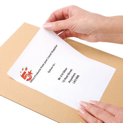 5 Star Multipurpose Labels Laser Copier and Inkjet 199.6x143.5mm White (Pack of 200) 423865
