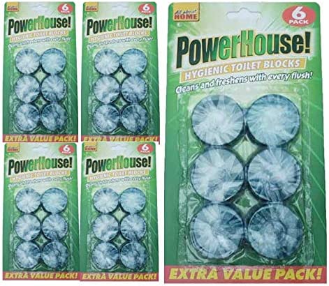 Powerhouse Hygienic Green Toilet Blocks (Pack of 6)