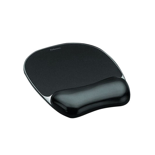 Fellowes Crystal Mousepad and Wrist Rest Black Code 9112101