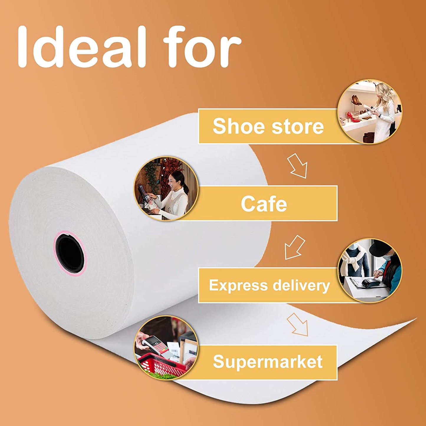 Roll-X Thermal Till Rolls BPA FREE (57x57) - UK BUSINESS SUPPLIES