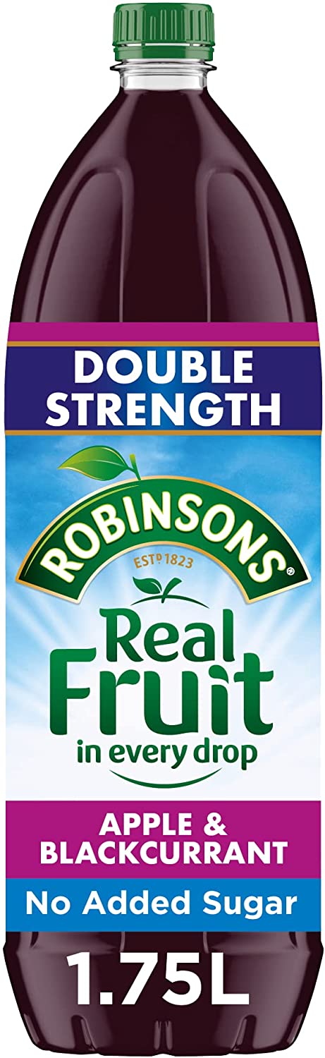 Robinsons NAS Double Concentrate Apple and Blackcurrant 1.75L