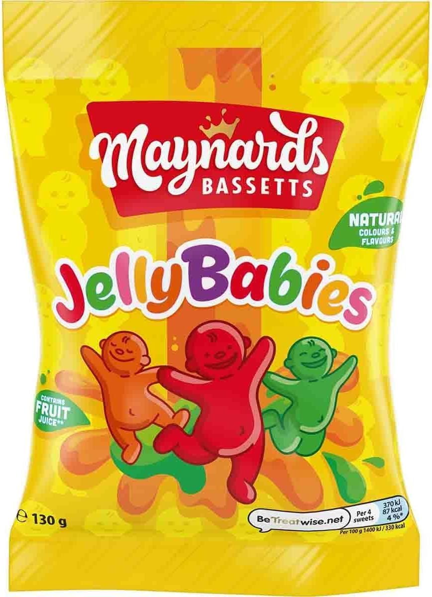 Maynard Bassetts Jelly Babies Sweets Bag 165g | 3 x 130g Bundle