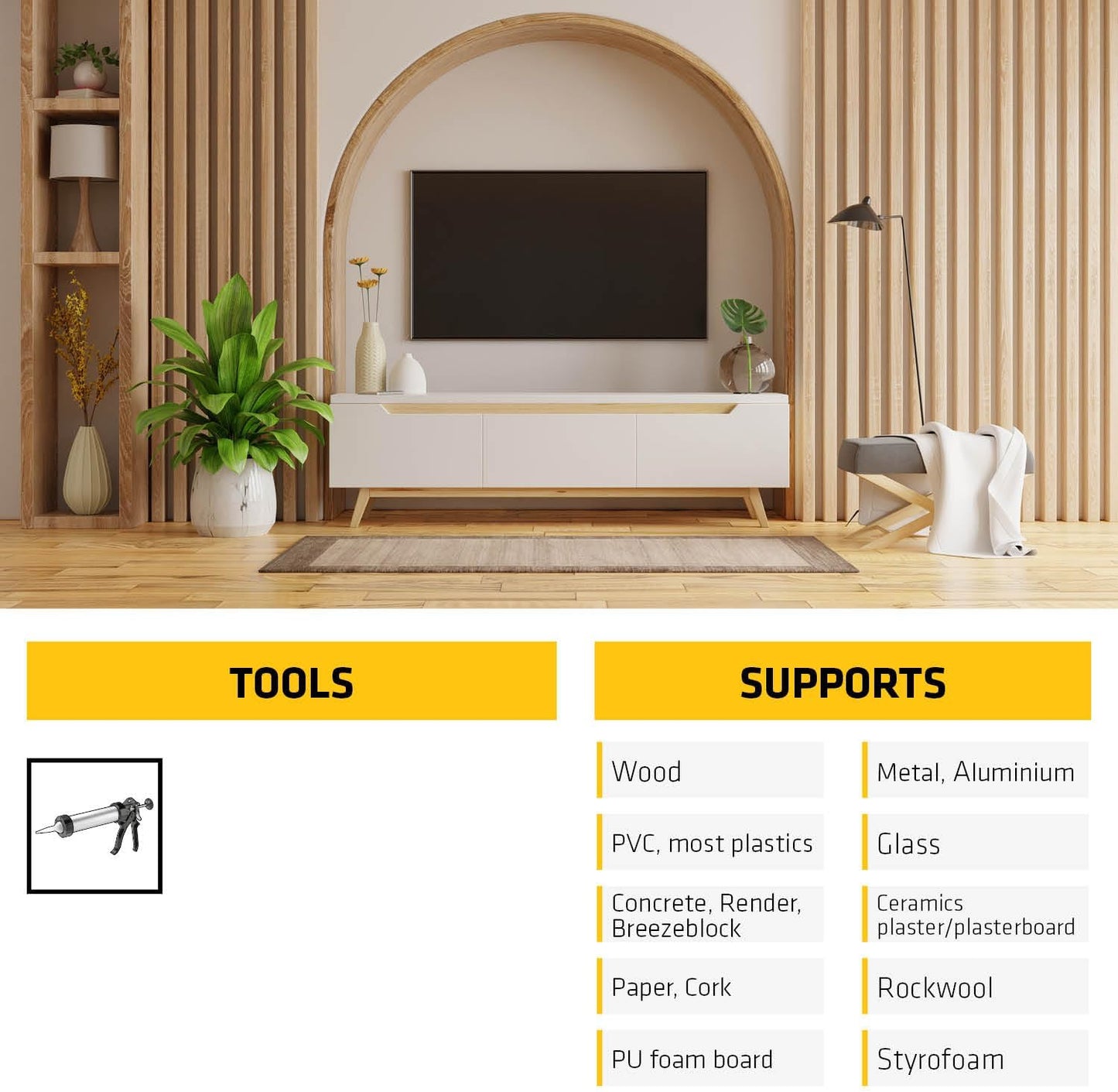 Everbuild Instant Nails Adhesive Cartridge | White | 290ml Cartridge