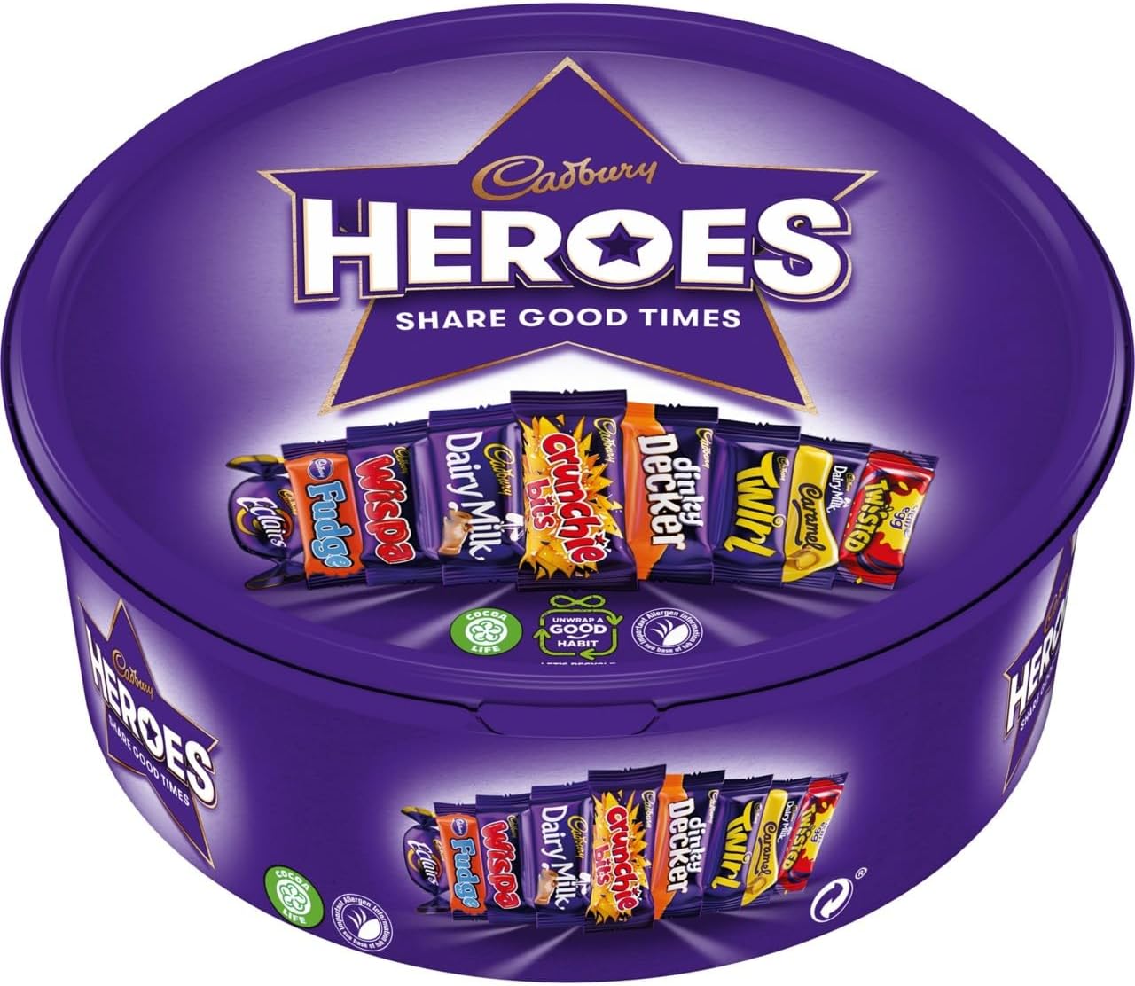 Cadbury Dairy Milk Heroes Tub, 550g | 3 x Tub Bundle