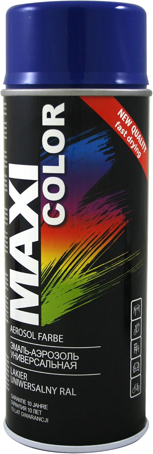 Maxicolor Quick Drying Spray Paint Gloss Ultramarine Blue 400ml