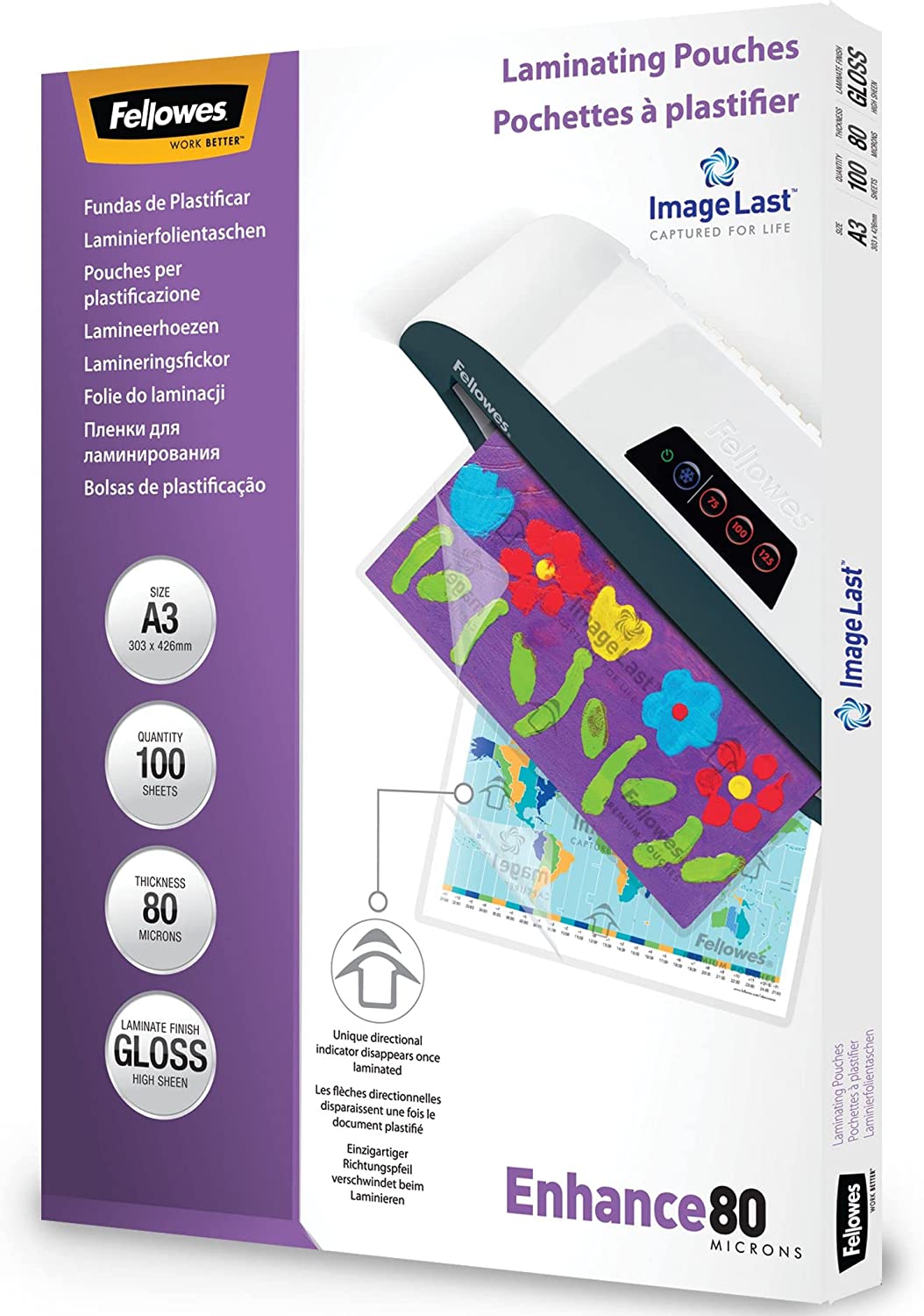Fellowes A3 Laminating Pouch 160 Micron (Pack of 100) 5306207 - UK BUSINESS SUPPLIES