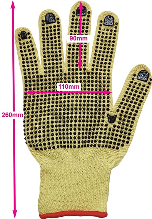 Beeswift Kutstop Extra Kevlar Dotted Gloves (Pair) - UK BUSINESS SUPPLIES