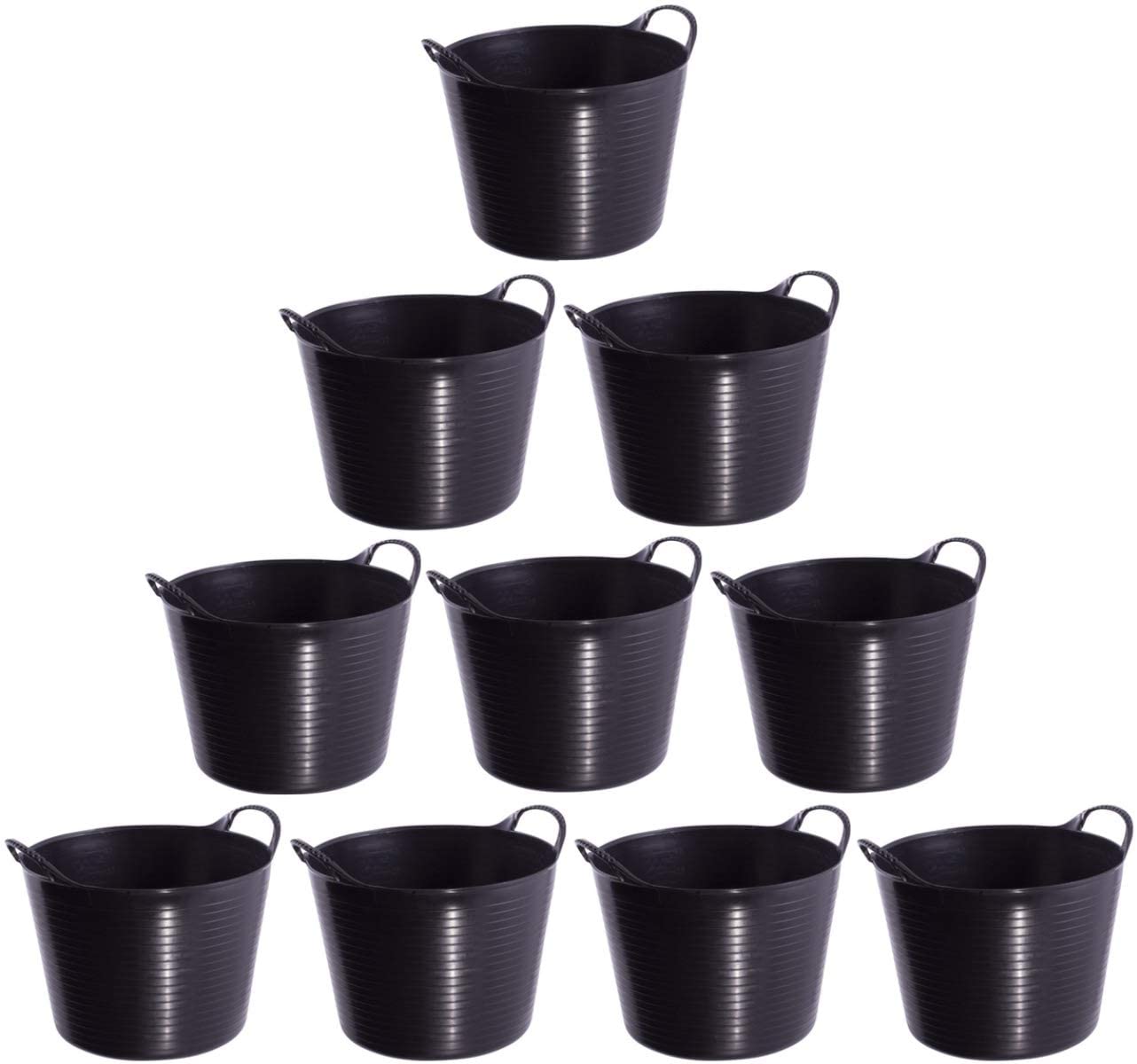 Red Gorilla {Tubtrug} Black Recycled Tub Small 14 Litre - UK BUSINESS SUPPLIES