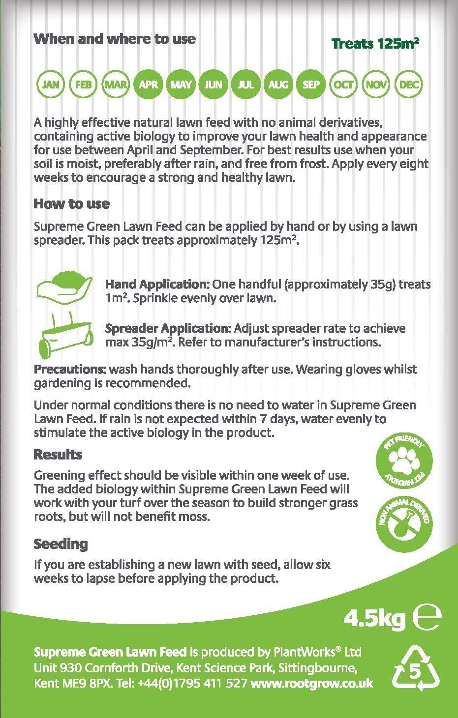 Empathy Lawn Feed & Improver 4.5kg Tub - UK BUSINESS SUPPLIES