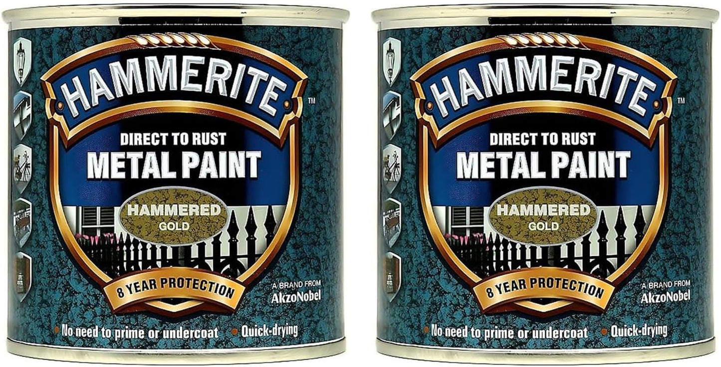 Hammerite Paint Direct To Rust Exterior Gold Metal Paint 250Ml