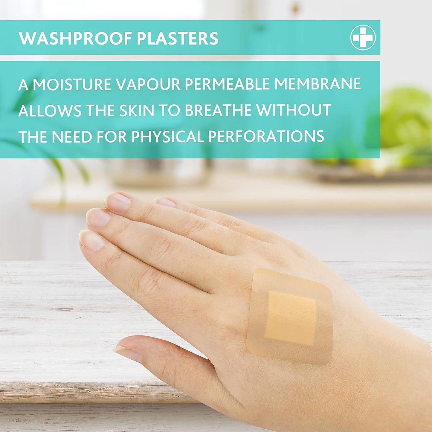 Click Medical Assorted Waterproof latex Free Fabric Plasters (Pack of 120)