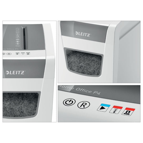 Leitz IQ Slim Home Office Cross Cut Shredder 23 Litre 10 Sheet White 80011000