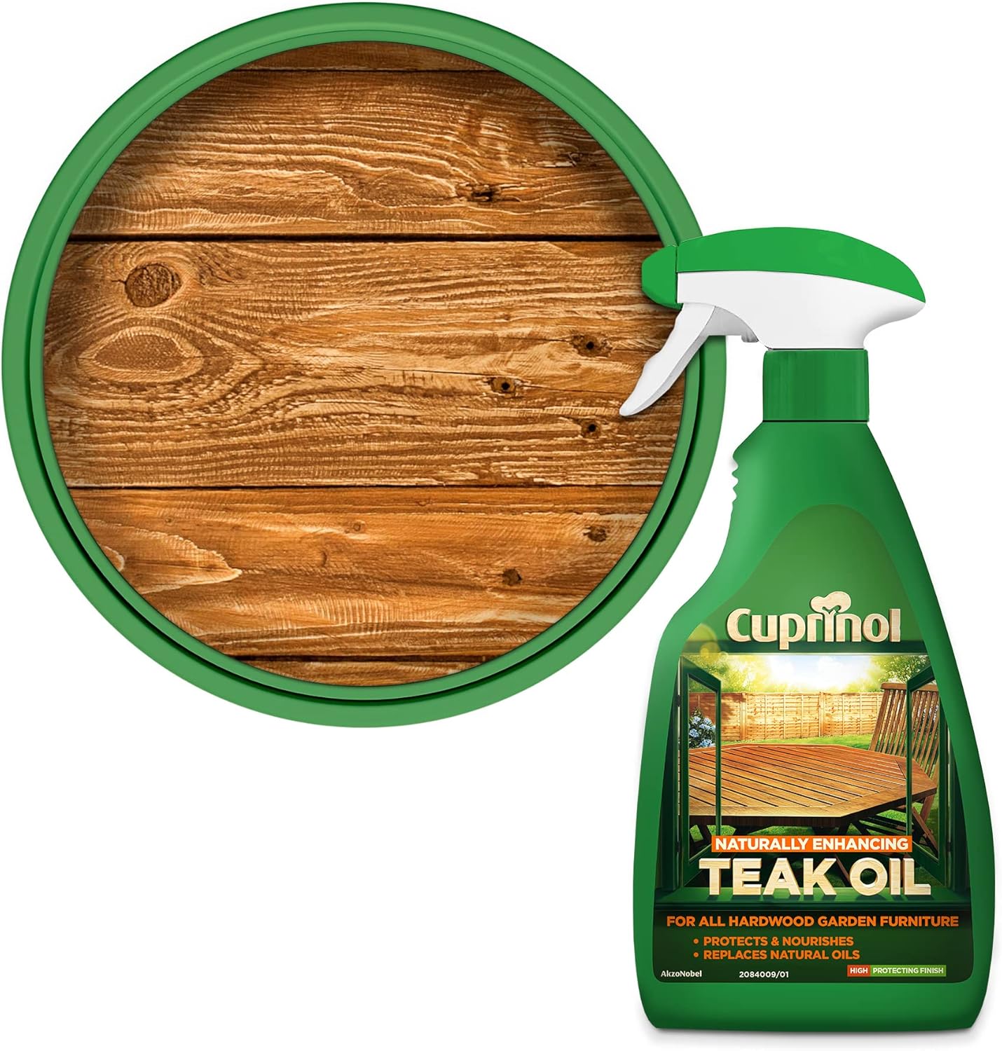 Cuprinol Natural Enhancing Teak Oil | Woodcare for all hardwood | Clear 500ml
