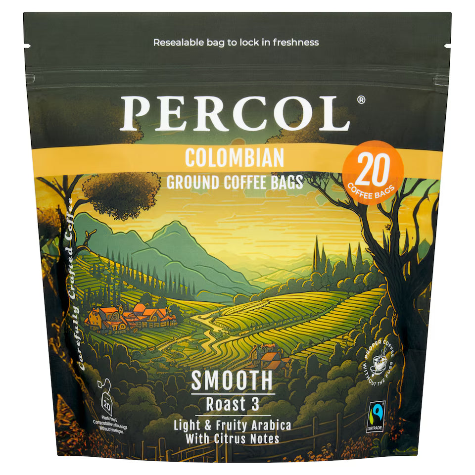 Percol Colombian Coffee Bags 8g Pack 20s