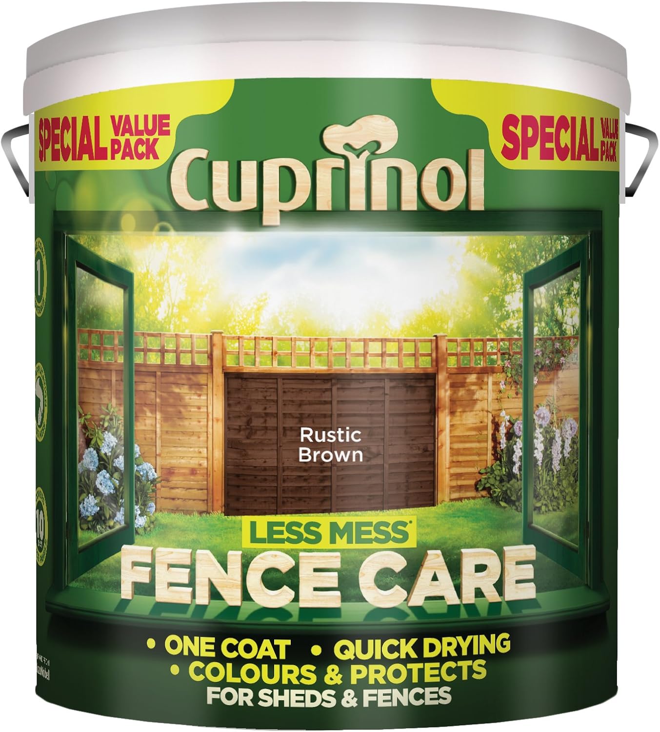 Cuprinol Less Mess Fence Care Rustic Brown 6 Litre