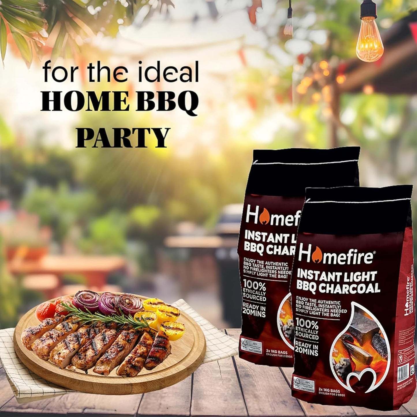 Homefire 2 x 2kg Instant Light Charcoal