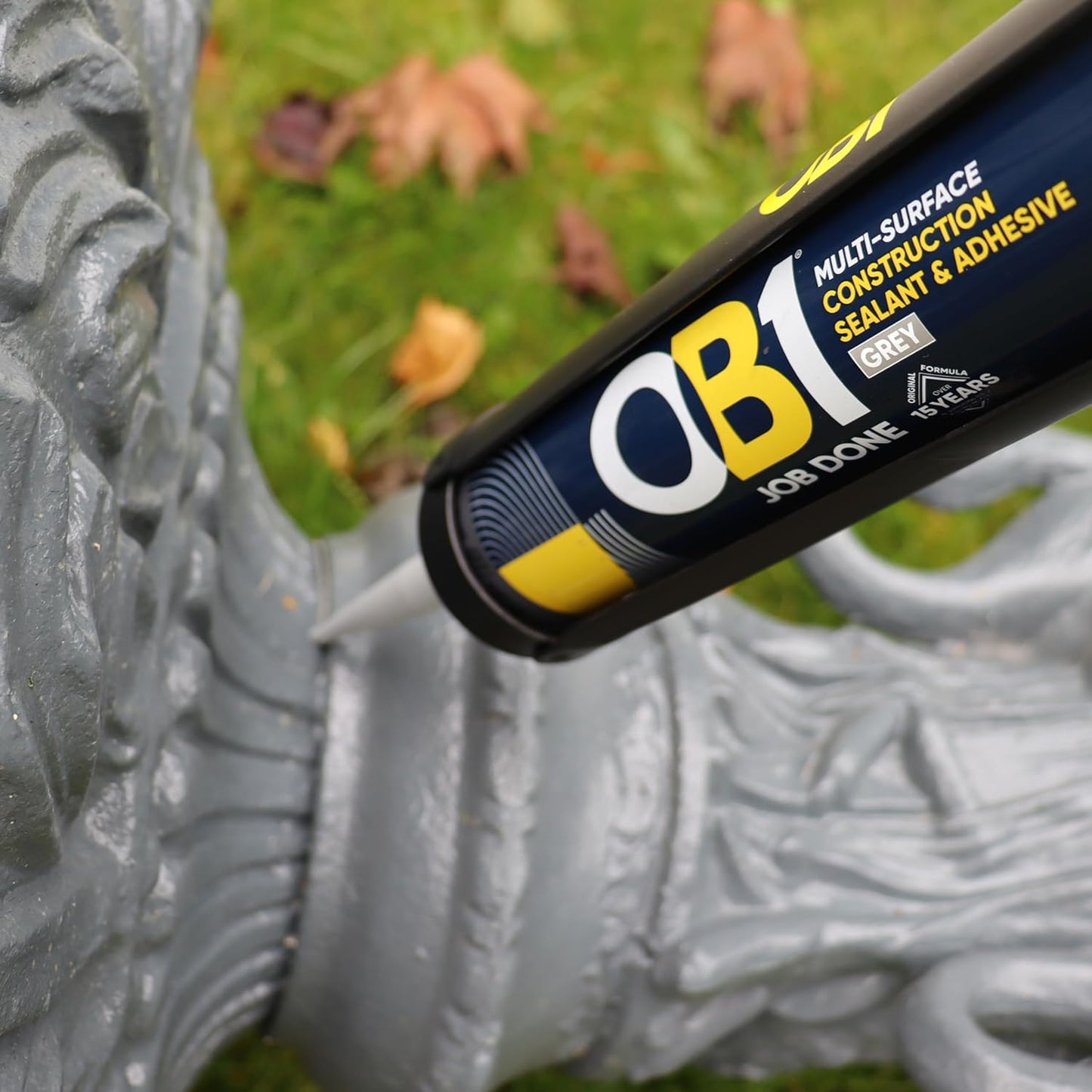 Ob1 Grey Multi-Surface Construction Sealant & Adhesive 290Ml