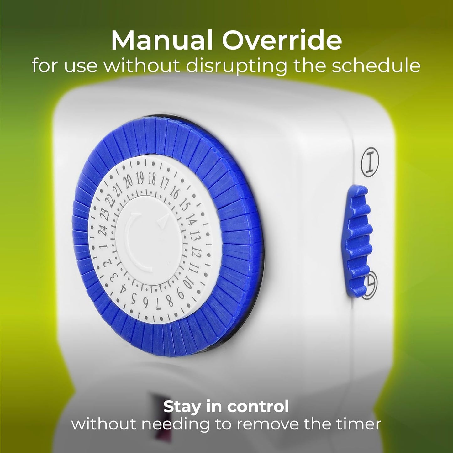 Masterplug Tms24-Mp Energy Saving Daily Mechanical Segment Timer Plug, White | 3 Pack