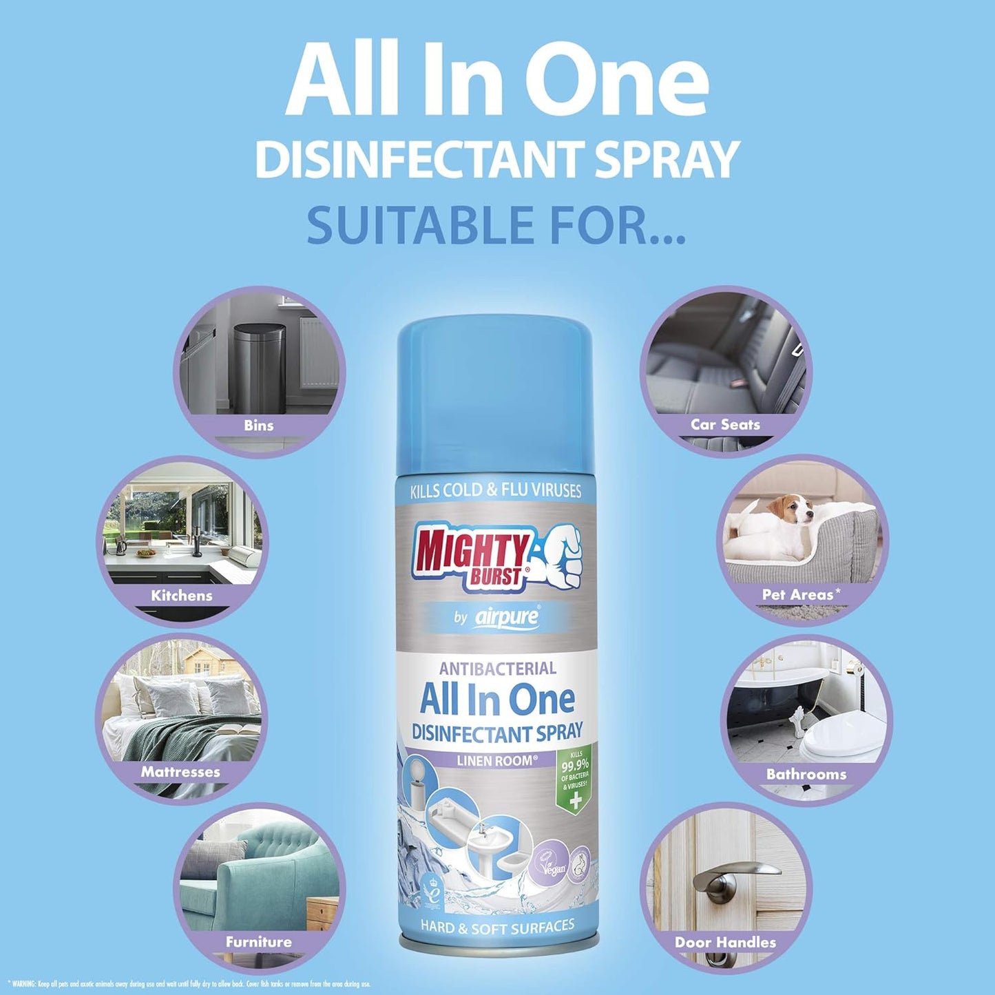 Airpure All In One Linen Room Disinfectant Spray 450ml