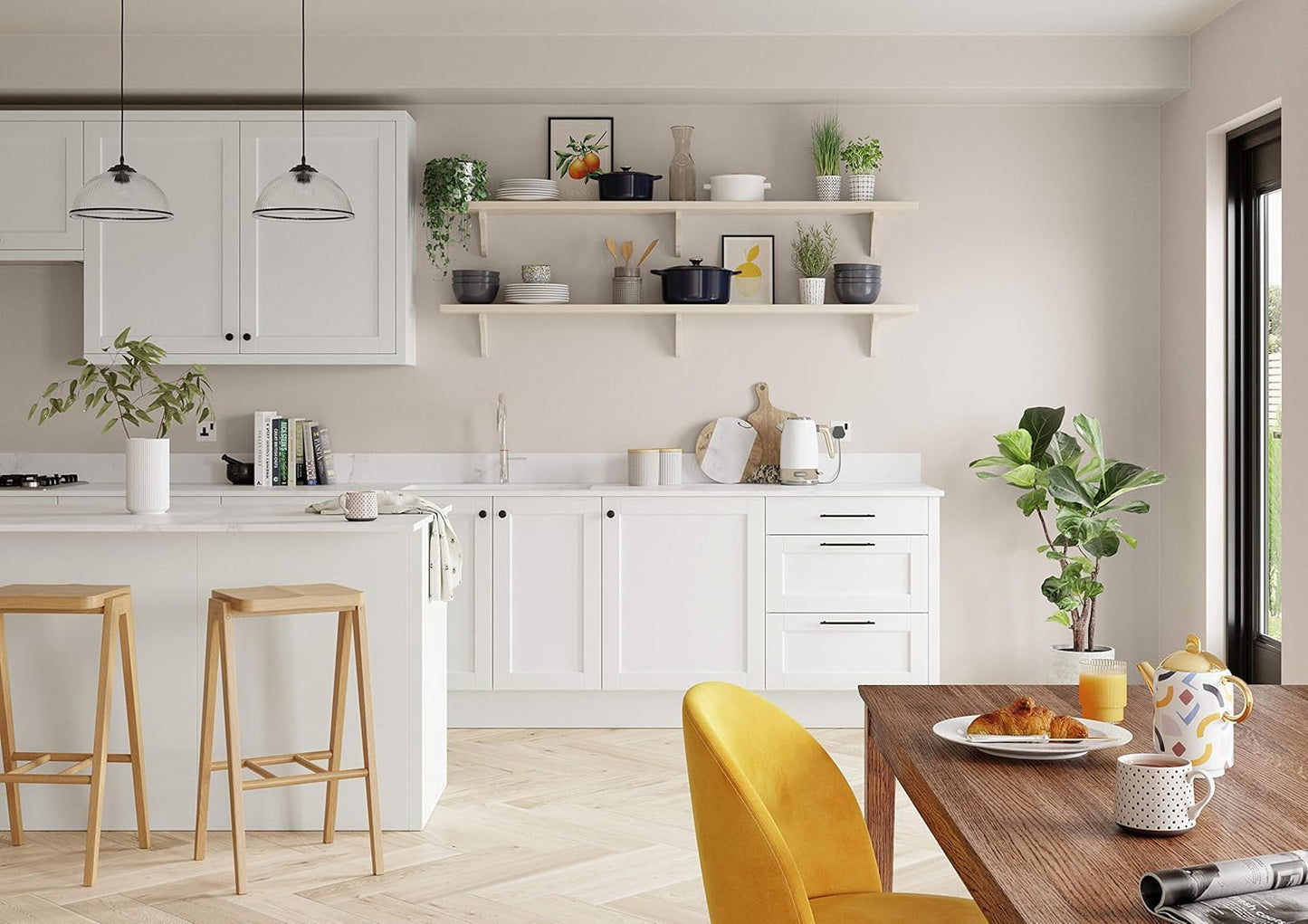 Dulux Matt Emulsion Paint For Walls And Ceilings - Gentle Fawn 2.5 Litres