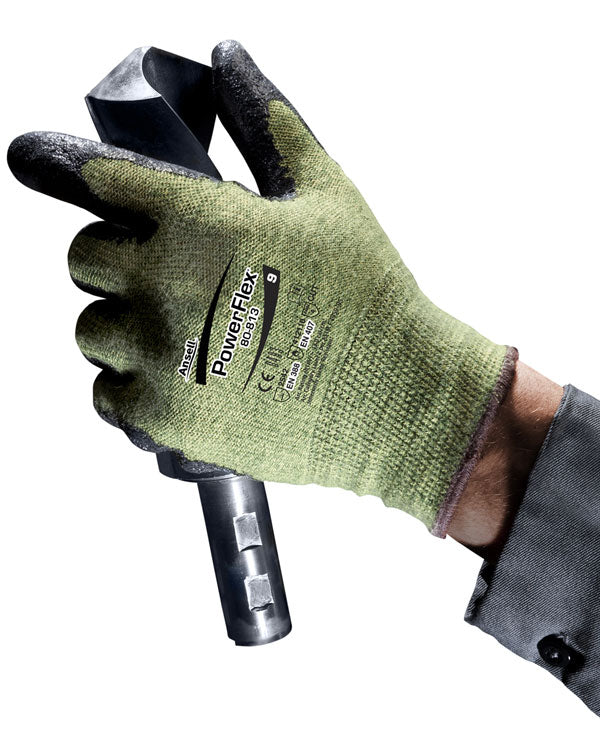 Ansell Activarmr 80-813 Green/Black Gloves (Pair) ALL SIZES