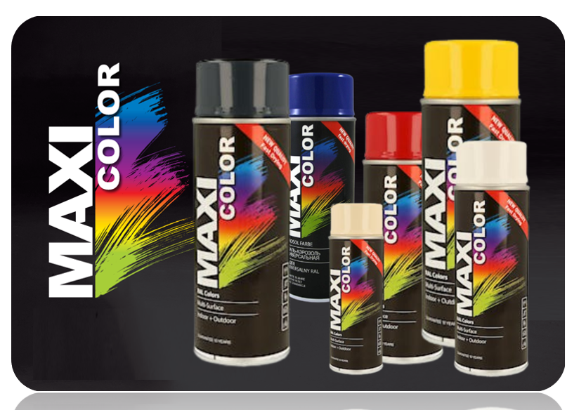 MAXI COLOR Quick Drying Spray Paint MATT White 2 x 400ml