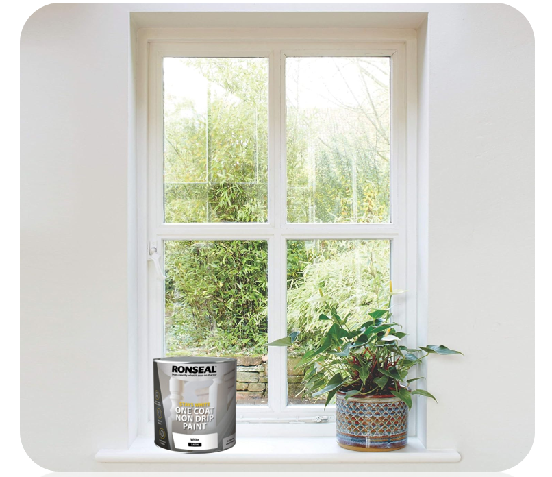 Ronseal Stays White | One Coat | Satin Paint | White | 2.5 Litre