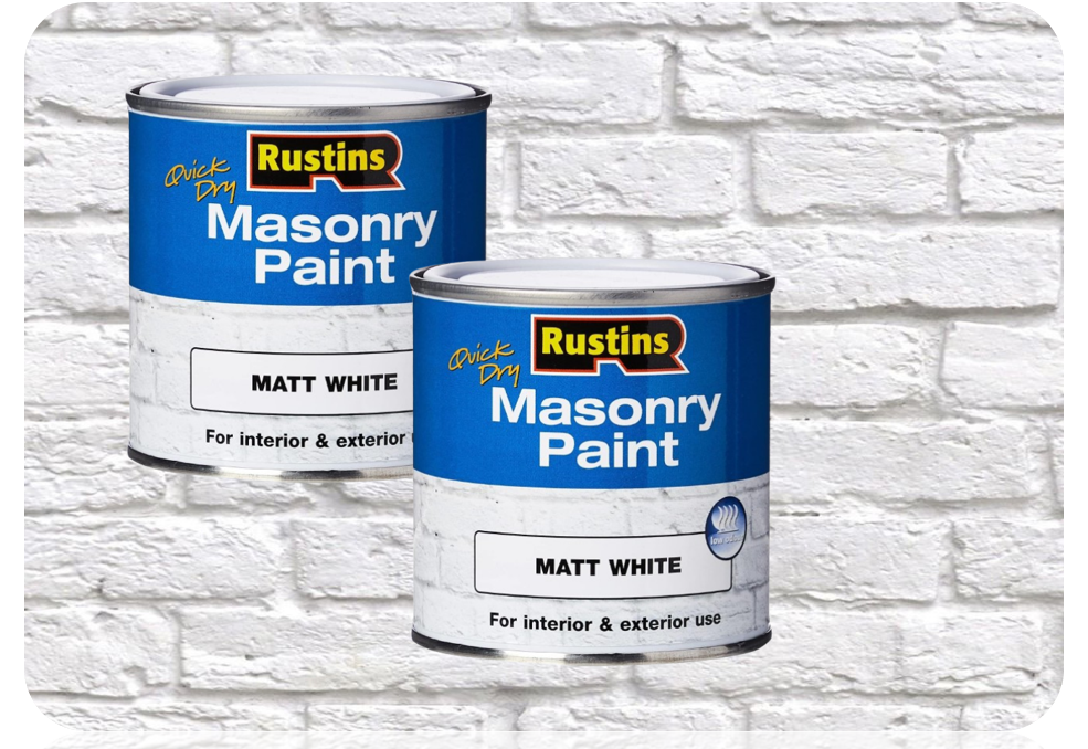 Rustins Masonry Paint | Matt White | Quick Drying | Low Odour | 250ml