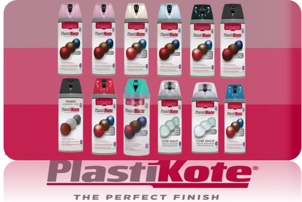 Plastikote Twist & Spray Paint Premium Gloss Black 400ml | Multi Surface Use