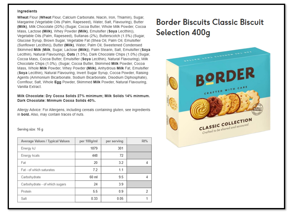 Border Biscuits Classic Collection Premium Gift Box 400g