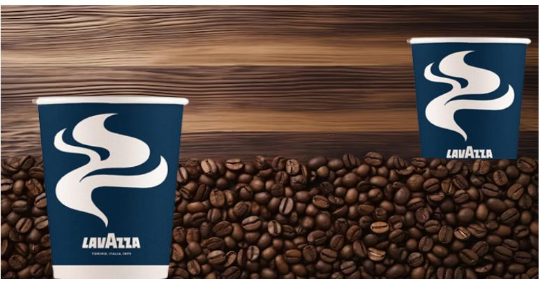 12oz Blue & White Double Walled Lavazza Paper Cups 25's
