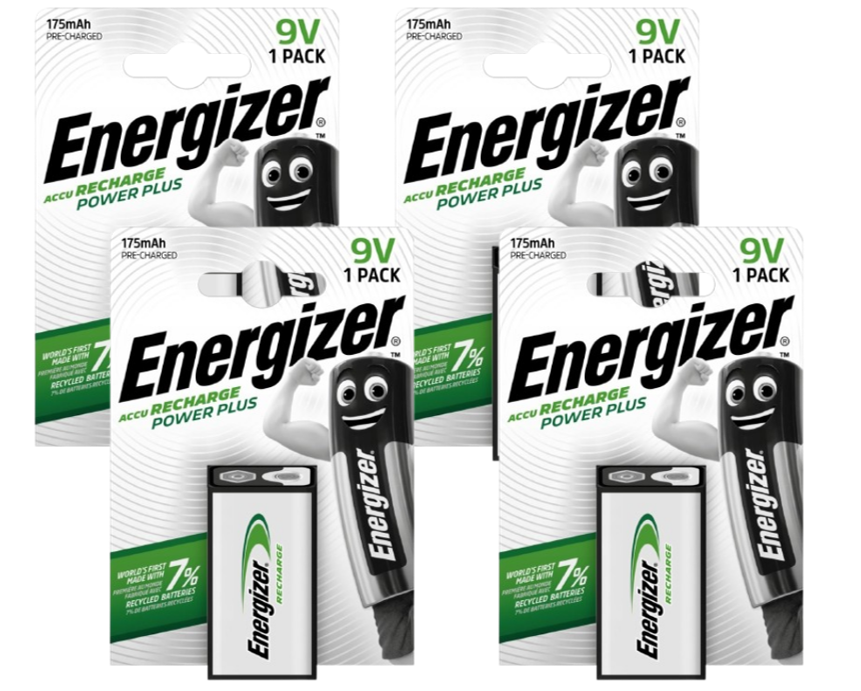 Energizer 9V Rechargable Battery Pack 1's | 4 Pack